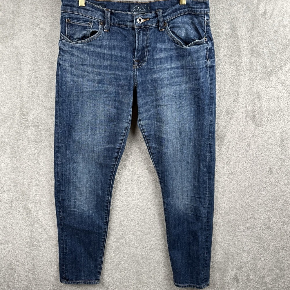 Lucky Brand Sienna Cigarette Jeansβ Womens 6 Dark Wash Y2K Skinny Whiskers